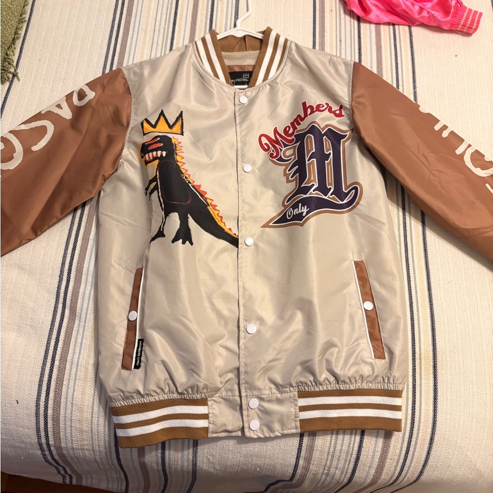 Members Only X Jean-Michel Basquiat Varsity Bomber Jacket SMALL Snap Up NWTs